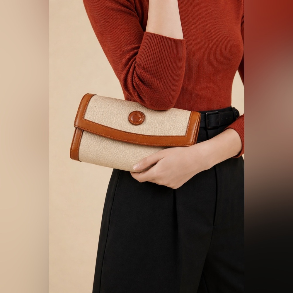 Vintage Dooney and Bourke, leather trifold wallet